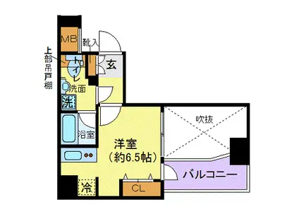 デュアレス千代田三崎町(ワンルーム/3階)の間取り写真