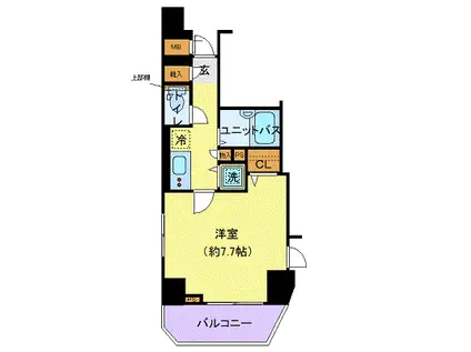 メインステージ大手町(1K/8階)の間取り写真