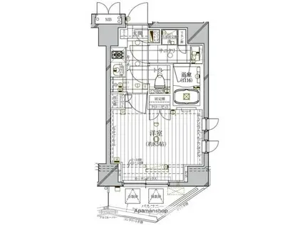 レガリス木場ステーションフロント(1K/4階)の間取り写真