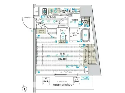 ブライズ南砂(1K/7階)の間取り写真