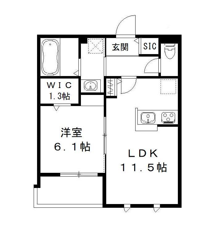 BELLE DOUCE ベルドゥース(1LDK/3階)の間取り写真