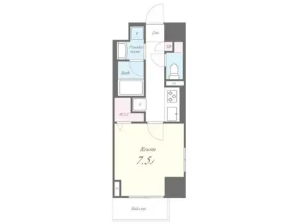 カリーノ鳥越(1K/10階)の間取り写真