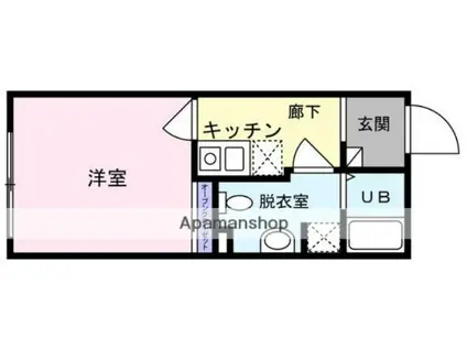 パークアローズ南砂(1K/2階)の間取り写真