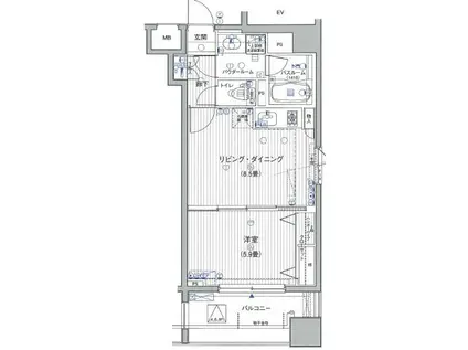 ラグジュアリーアパートメント三ノ輪(1LDK/2階)の間取り写真