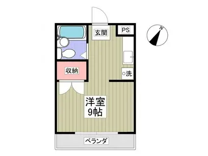 中葛西ロイヤルハイツ3(ワンルーム/2階)の間取り写真