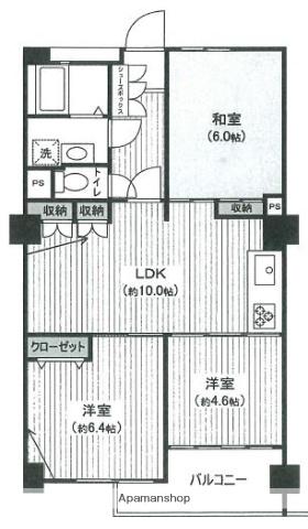 南砂2号棟(3LDK/9階)の間取り写真