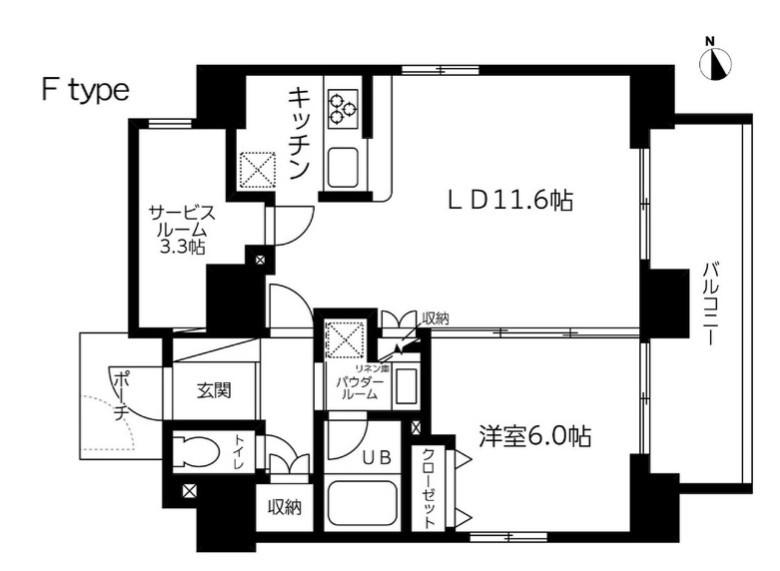 スカイコート蔵前Ⅱ(1SLDK/14階)の間取り写真