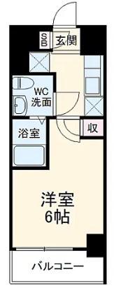 S-RESIDENCE市川(1K/7階)の間取り写真