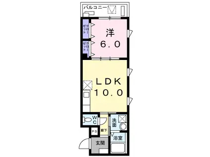 ヴェルヴェーヌ(1LDK/5階)の間取り写真