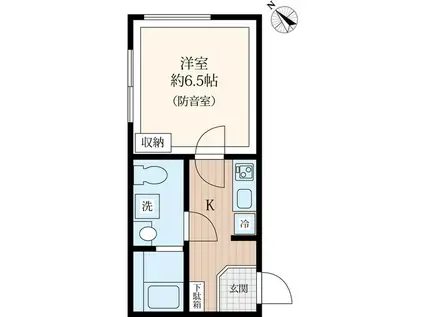 ラシクラス南行徳(1K/2階)の間取り写真