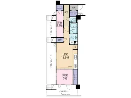 エクセレントシティ幕張本郷レジデンス(1SLDK/3階)の間取り写真