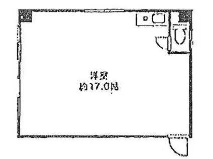 Mマンション(ワンルーム/2階)の間取り写真
