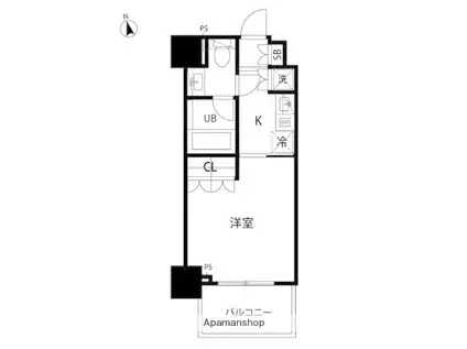 セントラル銀座(1K/7階)の間取り写真