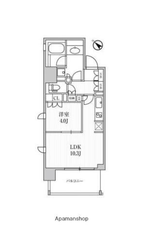 ディームス日本橋水天宮(1LDK/8階)の間取り写真