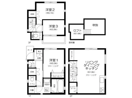 山手線 鶯谷駅 徒歩7分 3階建 築6年(3LDK)の間取り写真