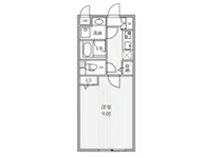 THE PALMS大島(1K/4階)の間取り写真