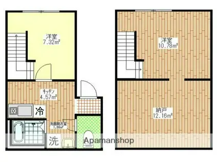 フェリチタ横川(2K/5階)の間取り写真