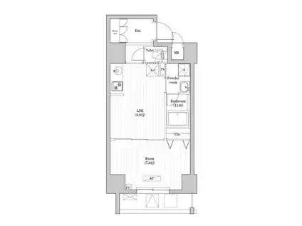 CREATIF押上(1DK/6階)の間取り写真