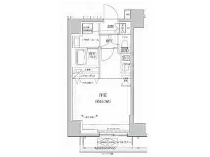 RELUXIA本所吾妻橋Ⅲ(ワンルーム/9階)の間取り写真