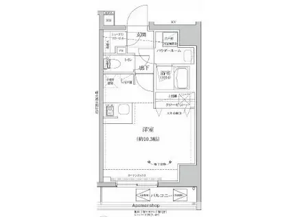 RELUXIA本所吾妻橋Ⅲ(ワンルーム/2階)の間取り写真