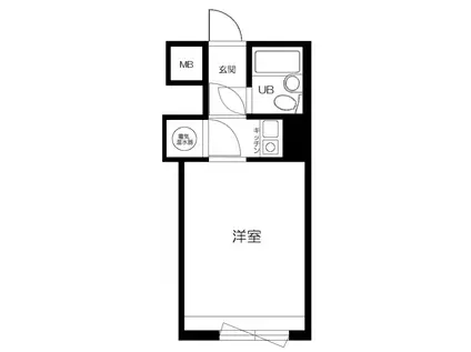 パシフィック乃木坂(ワンルーム/9階)の間取り写真