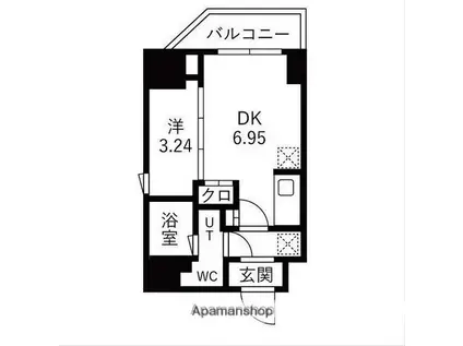 TRADIS森下(1DK/3階)の間取り写真