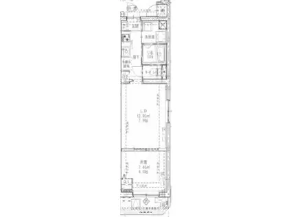 シース錦糸町Ⅱ(1LDK/2階)の間取り写真