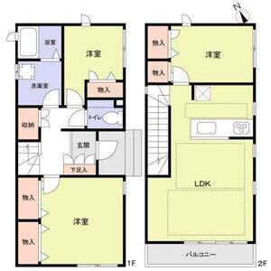 東京都浅草線 浅草橋駅 徒歩2分 2階建 築13年(3LDK)の間取り写真