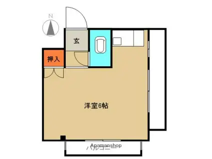 コーポ神宮(ワンルーム/3階)の間取り写真