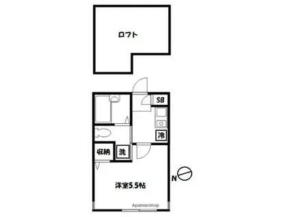 バーミープレイス駒込Ⅱ(1K/1階)の間取り写真