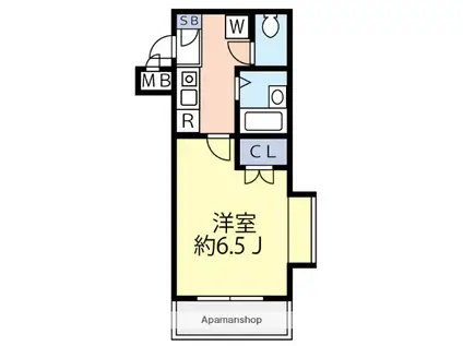 グランヴァン西落合(1K/1階)の間取り写真