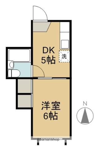 アズ新宿(1DK/1階)の間取り写真