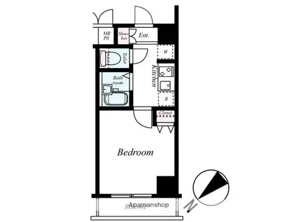 サンテミリオン新中野弐番館(1K/4階)の間取り写真