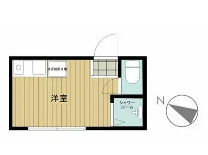 アーバンプレイス沼袋ⅦA(ワンルーム/1階)の間取り写真