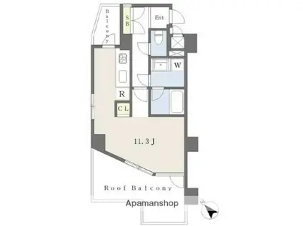 スカーラ中野新井(1K/3階)の間取り写真