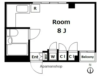 カクタス伊藤館(ワンルーム/3階)の間取り写真
