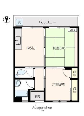 いずみマンション(2DK/2階)の間取り写真