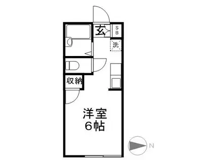 アネスタ新中野(ワンルーム/1階)の間取り写真
