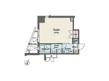 MFPR代々木タワー(1K/4階)の間取り写真