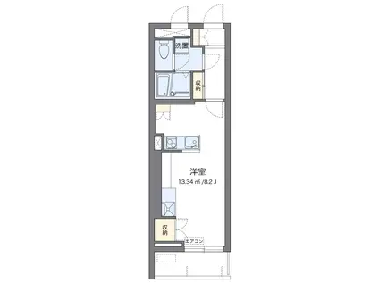 レオネクストアルバーロ原宿(ワンルーム/3階)の間取り写真