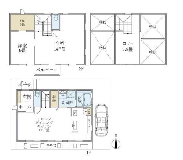 西武鉄道新宿線 下井草駅 徒歩10分 2階建 築11年(2LDK)の間取り写真