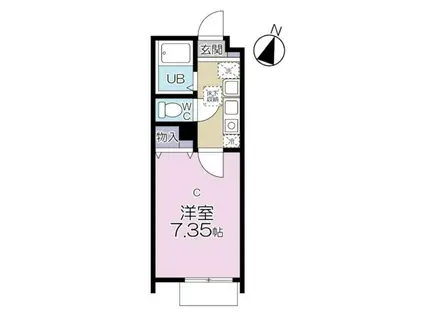 グランビル阿佐谷(1K/1階)の間取り写真