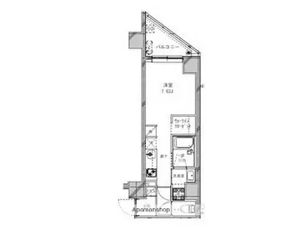 B CITY APARTMENT NAKANO イースト(ワンルーム/3階)の間取り写真