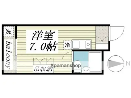 メゾン・ド・ソフォラ(ワンルーム/2階)の間取り写真