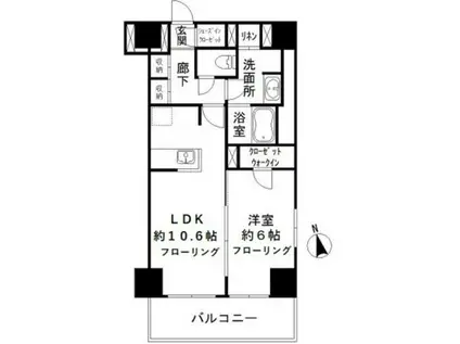 カメリアコート 新宿(1LDK/11階)の間取り写真