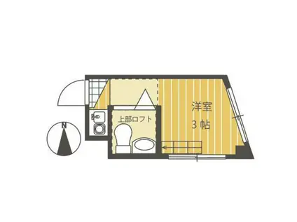 AQUAレジデンス中井(ワンルーム/3階)の間取り写真