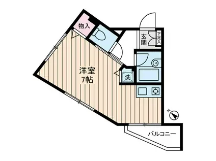ルプレ荻窪(ワンルーム/2階)の間取り写真