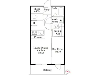ラ・ミアカーサ東中野(1LDK/3階)の間取り写真