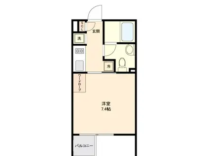 GRANPASEO新宿(1K/4階)の間取り写真