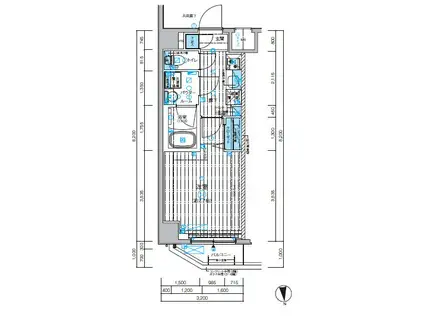 メインステージ成増(1K/6階)の間取り写真